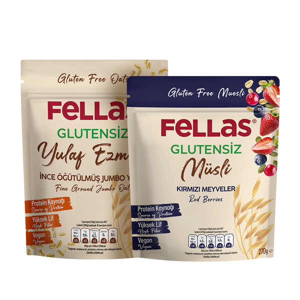 Fellas glutensiz yulaf ezmesi ve müsli